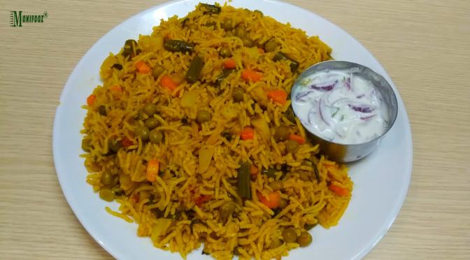Veg Biriyani using Pressure Cooker